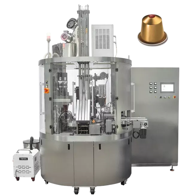 automatic coffee nespresso, dolce gusto, lavazza, tchibo capsule filling machine