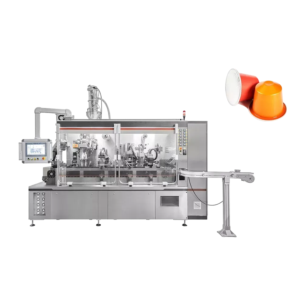 automatic coffee nespresso, dolce gusto, lavazza, tchibo capsule filling machine packaging